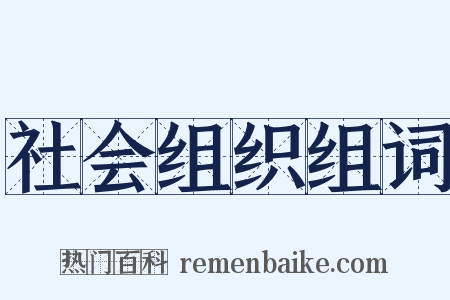 社会组织组词是什么意思的图片